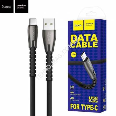 USB Кабель Hoco U58 USB-Type-C  (Чорний) фото