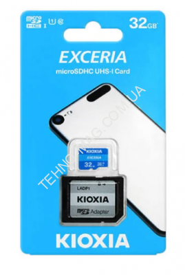 KIOXIA Exceria microSDHC 32Gb Class 10 UHS I + ad фото