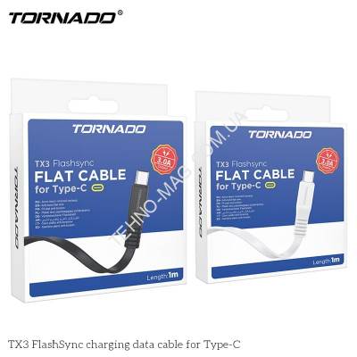 USB-L TORNADO TX3 flat (3A/1m) Type-C фото