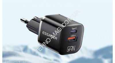 Зарядное устройство Essager 20W GaN PD , USB + Type C QC 3.0 PD 3.0. фото