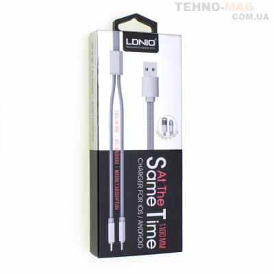 USB Ldnio micro / Lightning LC86 фото