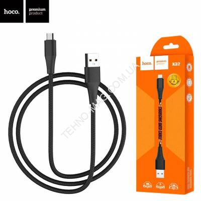 USB Кабель Hoco X32 USB-Micro (1M) (Чорний) фото