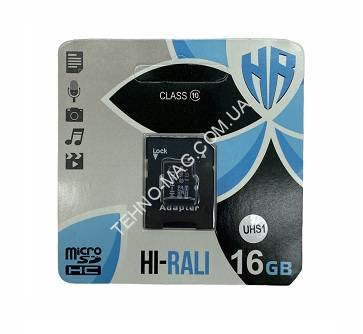 MicroSDHC  16GB UHS-I Class 10 Hi-Rali + SD-adapter U1-01 фото
